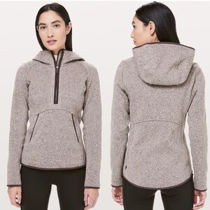Lululemon Fleece & Thank You Pullover in Heathered Smoky Blush, Size 4